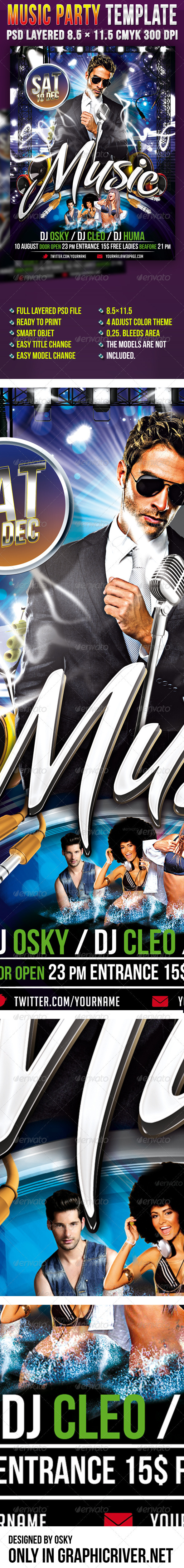 Music Party Template - Clubs & Parties Events