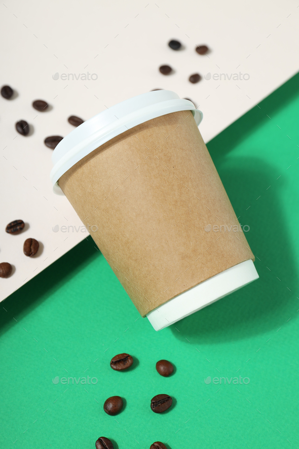 Blank paper cup, composition for delivery and take away concept Stock ...