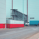 Delivery van cargo truck parked outside the industrial premises - PhotoDune Item for Sale
