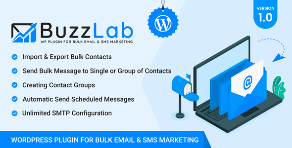 Buzzlab - Bulk Email And SMS Marketing WordPress Plugin