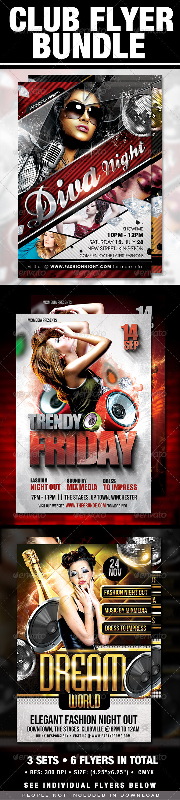 Club Flyer Bundle - Clubs & Parties Events