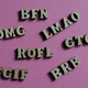 Acronyms used in text speak, isolated on background - PhotoDune Item for Sale