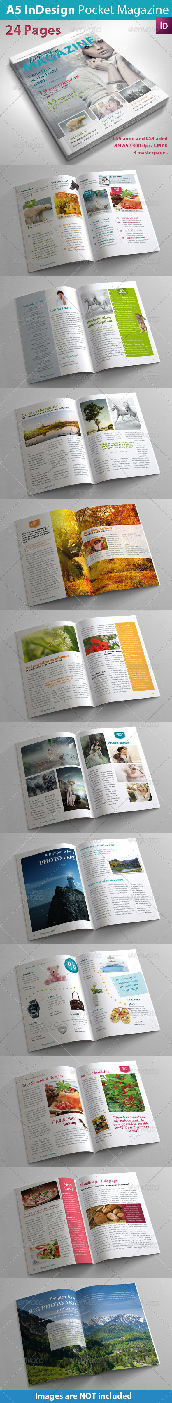 A5 InDesign Magazine - Magazines Print Templates