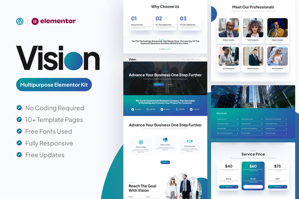 Vision - Multipurpose Elementor Pro Template Kit