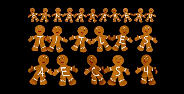 Gingerbread Titles - VideoHive 3665933