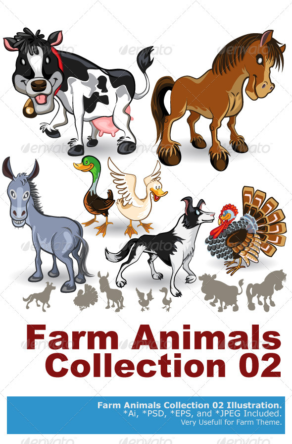 Farm Animals Collection Set 02 - Animals Characters
