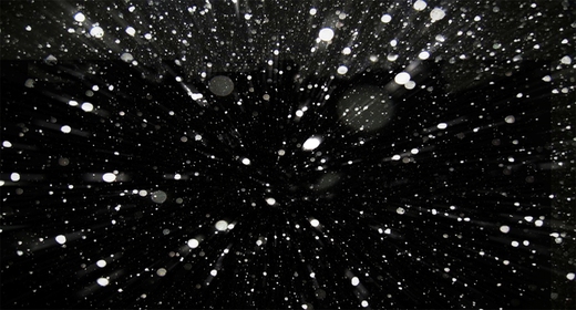 Snow on black background