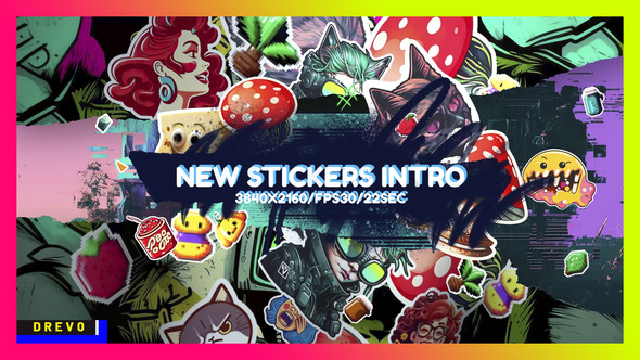 New Stickers Intro/ Tik-Tok/ Overlays/ Grunge/ Texture/ Fast Montage/ Instagram Reels/ Youtube Blog