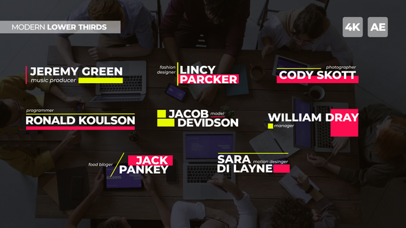 Modern Lower Thirds | AE Elements template preview