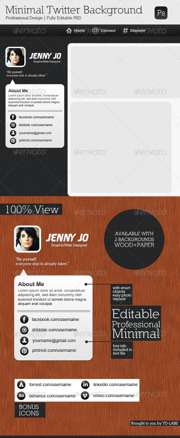 Minimal Twitter Background V6 - Twitter Social Media