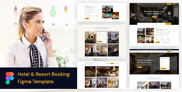 Tavern - Hotel & Resort Booking Figma Template.