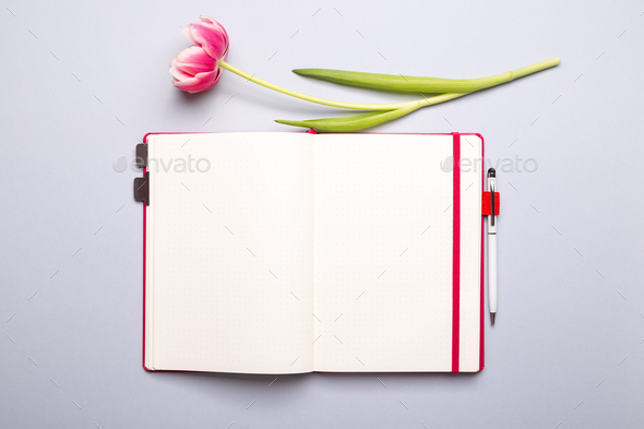 Pink notepad mock up - Stock Photo - Images
