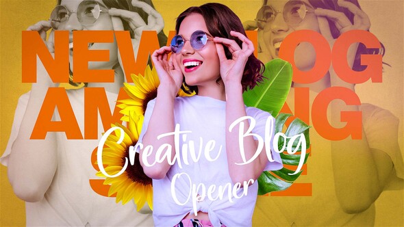 Youtube Blog Opener | Creative Colorful Vlog Intro | MOGRT