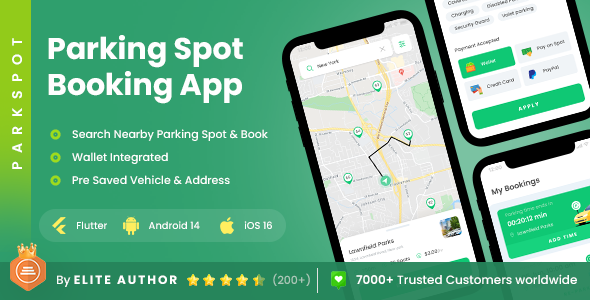 2 App Template| Parking Spot Booking App| Car Parking App| Smart Parking App| ParkSpot