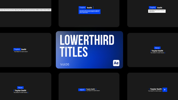 Lowerthird Titles 06 for After Effects Titles template preview