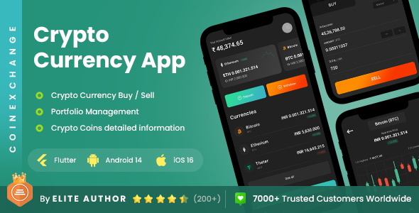 2 App Template| Crypto Exchange App| Cryptocurrency Wallet App| NFT Tracker App| CoinExchange