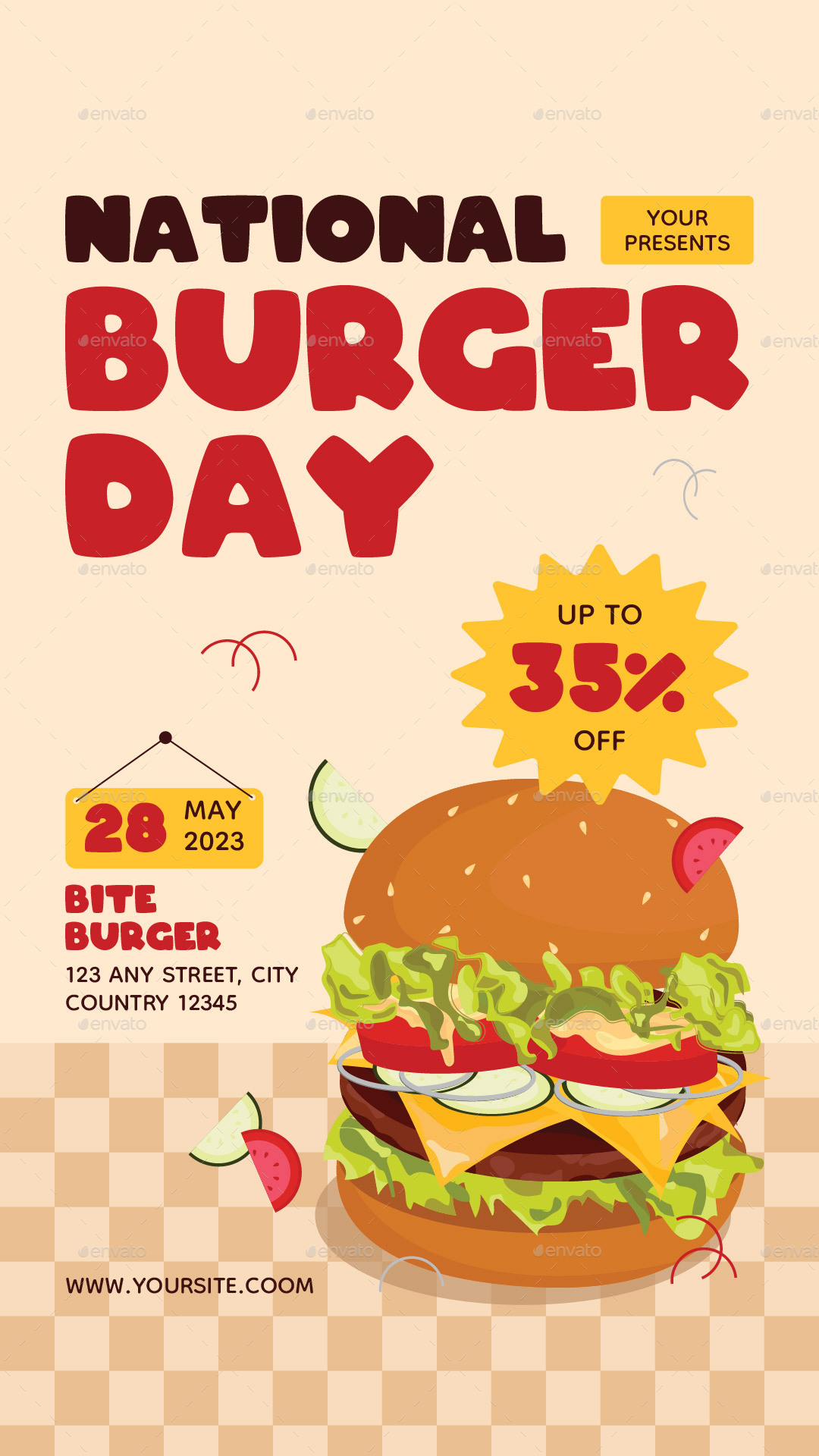 National Burger Day Flyer, Print Templates GraphicRiver