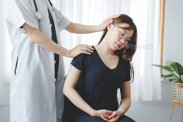 physical therapist Helping to heal and care for female patients physical therapy concept