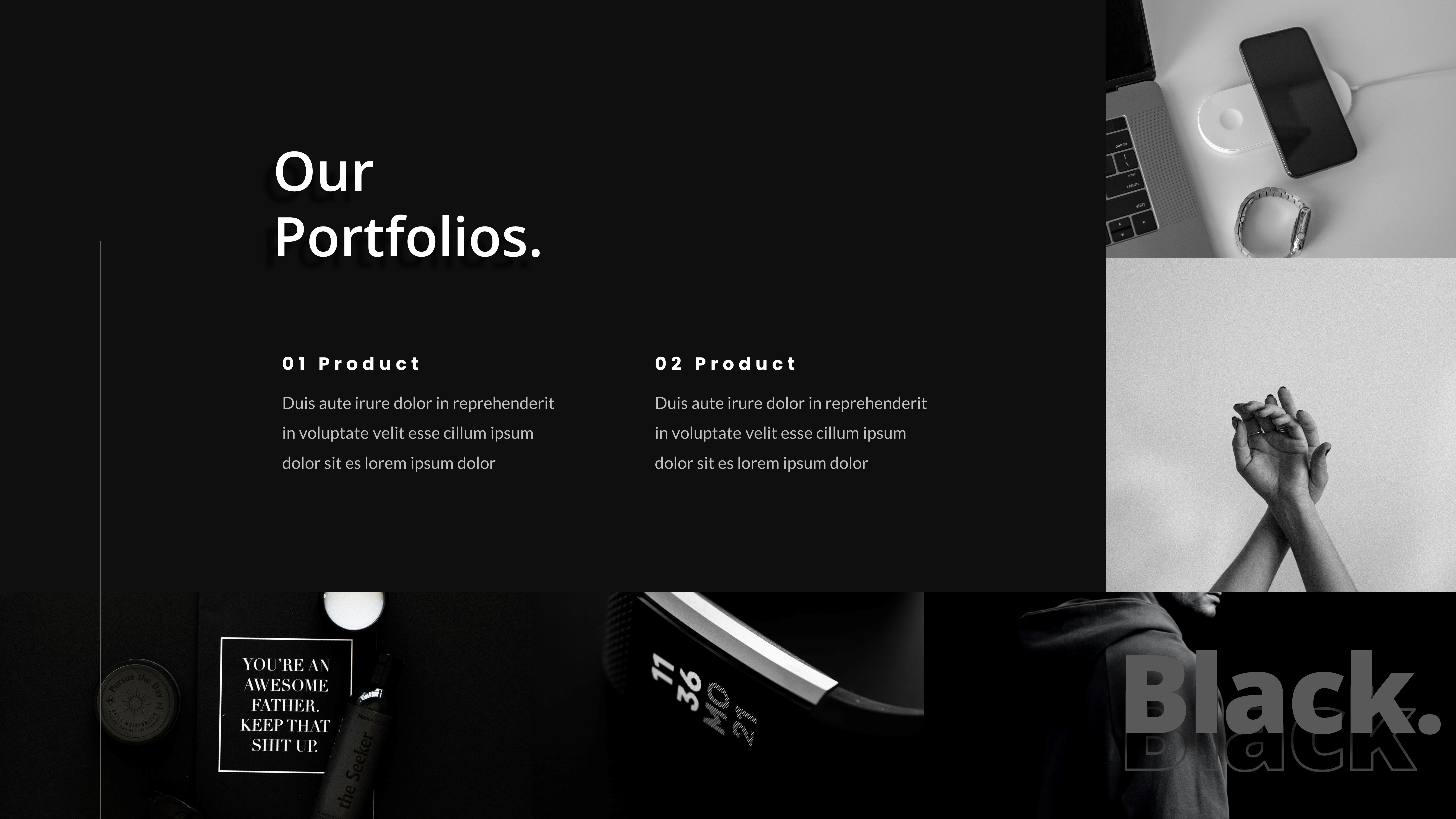 BLACK – Creative Business Powerpoint Template, Presentation Templates