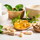 Alternative medicine herbal organic capsule drug with herbs leaf natural supplements  - PhotoDune Item for Sale