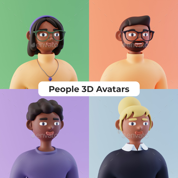 3D Illustration Character Avatars 01