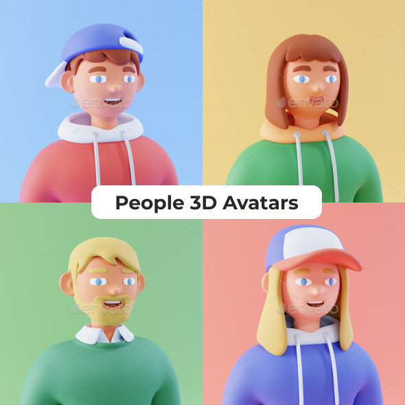 3D Illustration Character Avatars 02