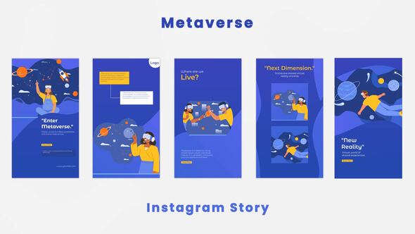 Metaverse Illustration Instagram Story
