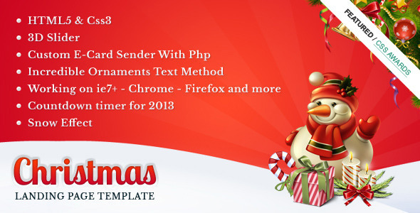 Christmas Landing Page - ThemeForest 3614544