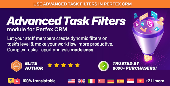 Advanced Task Filters & Smart Workflow for Perfex CRM