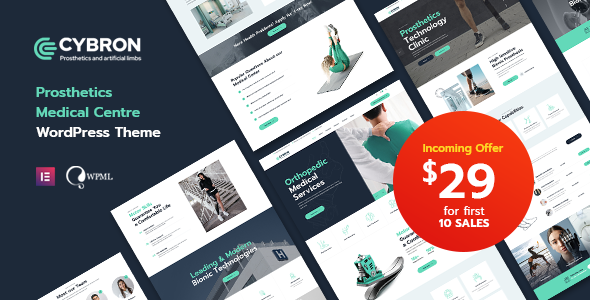 Cybron – Prosthetics Medical Center WordPress Theme