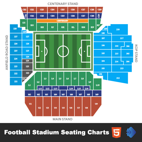 Interactive Clickable Football Stadium Seating Charts by ...