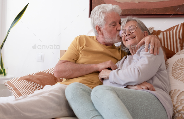 Love Lives Forever Senior Couple At Home Handsome Old Man And