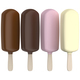 Four different chocolate ice creams - PhotoDune Item for Sale