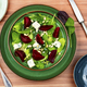 Salad with beet, cheese and pine nuts,top view - PhotoDune Item for Sale