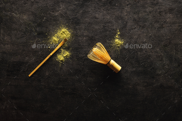 Powdered matcha tea - Stock Photo - Images