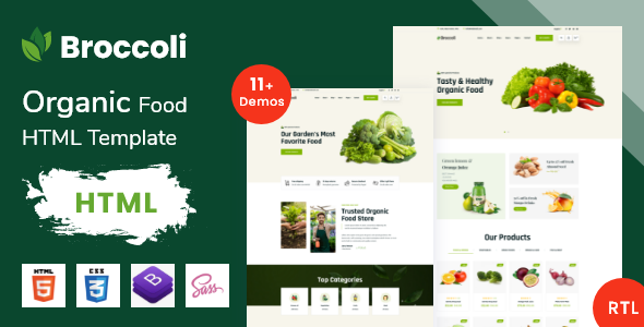 Extraordinary Broccoli - Organic Food eCommerce Bootstrap Template