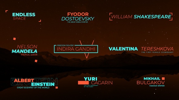 Glitch Lower Thirds 4K Titles template preview