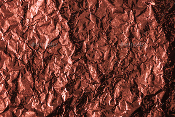 Rose Gold Copper Foil Paper Texture Background Stock Photo by