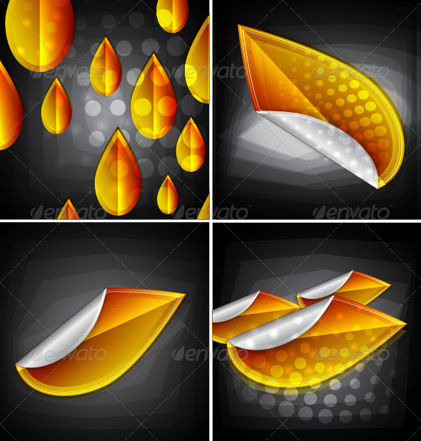 Vector Autumn Leaves Backgrounds - Seasons Nature