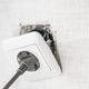 Dangerous bad,broken socket,plug in bathroom,falling out of wall. Outlet installation in old  - PhotoDune Item for Sale