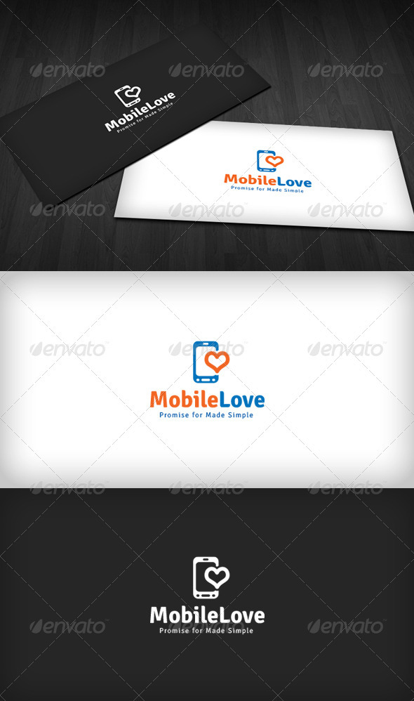 Mobile Love Logo - Objects Logo Templates