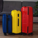 suitcases packed for summer journey in room. travel concept - PhotoDune Item for Sale