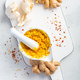 Homemade Fresh Ginger and Garlic paste or Adrak Lahsun puree in ceramic bowl - PhotoDune Item for Sale