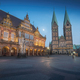 Market Square with Cathedral and Old Town Hall at night - Bremen, Germany - PhotoDune Item for Sale