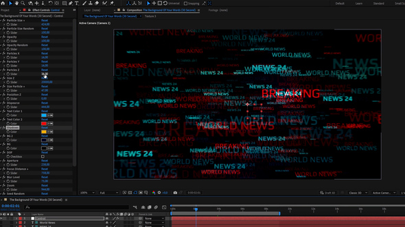 Words Background After Effects Infographics template preview