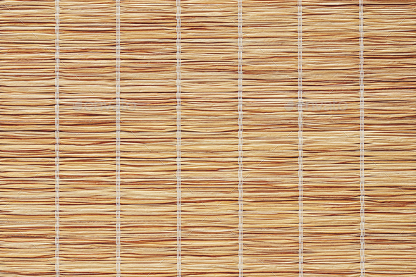 Straw cloth texture of eco placemat or table cloth of renewable organic materials - Stock Photo - Images