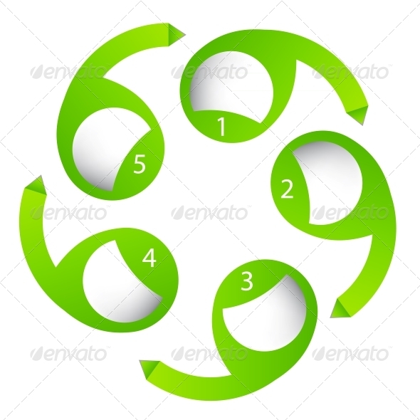 Concept of Colorful Circular Banners with Arrows - Web Elements Vectors