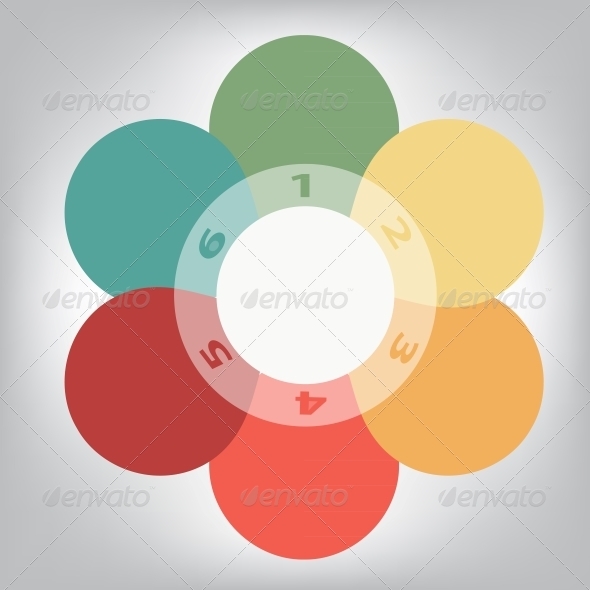 Concept of Colorful Circular Banners in Flower - Web Elements Vectors