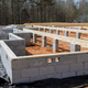 Cement blocks laid a wall for foundation of house on construction site. - PhotoDune Item for Sale