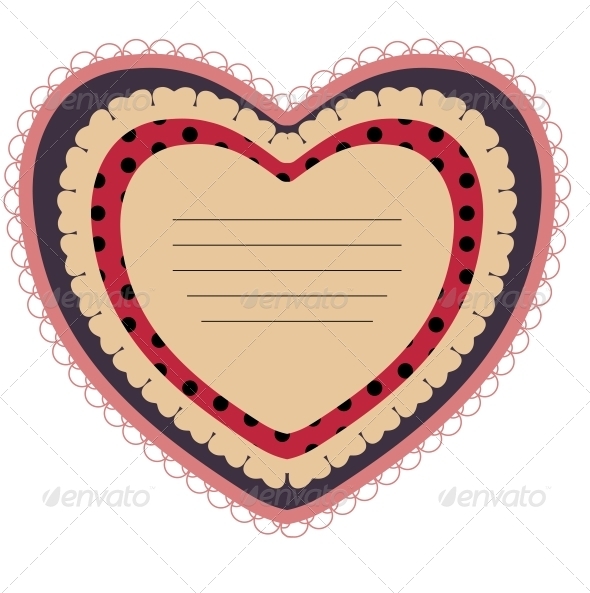 Card with Heart - Valentines Seasons/Holidays